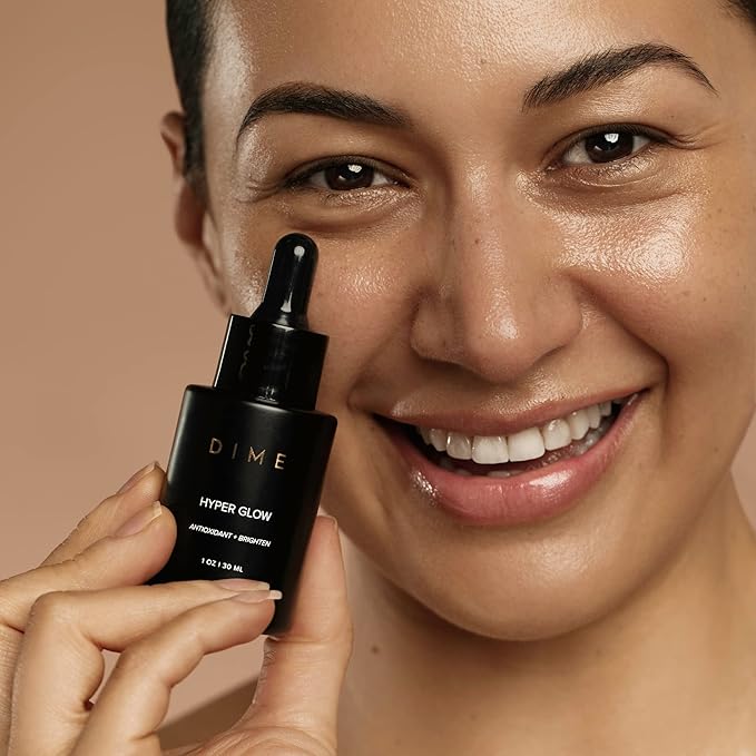 DIME Beauty Hyper Glow Serum, 15% Vitamin C Face Serum for Brightening Dull Skin, Dark Spot Corrector, 1 oz / 30 ml