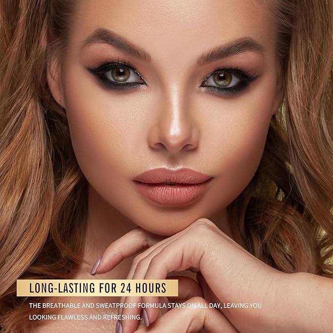 KIMUSE Lighting Glow Baked Foundation, Brighten Color, Color Corrector, Buildable Coverage, Lightweight Powder Foundation, Radiant Natural Finish