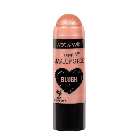 wet n wild MegaGlo Makeup Stick, Buildable Color, Versatile Use, Cruelty-Free & Vegan - Peach Bums