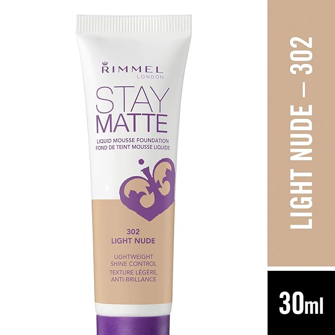 Rimmel Stay Matte Foundation, Light Nude, 1 Fluid Ounce