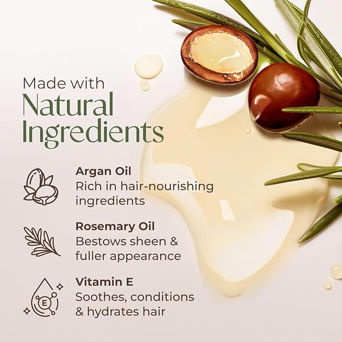 Chestnut Brown Hair Dye Shampoo with Argan Oil for Men & Women, 3 in 1 Semi-Permanent Formula, 16.9 Fl oz - Easy to Use, Covers Gray Hair