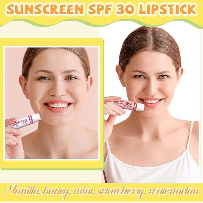 30 Pack Lip Balms SPF 30 Bulk Sunscreen Lip Balms Party Gifts Favors Lip Sunscreen Care with Vitamin E Wedding Bridal Shower Favors Baby Shower Gifts for Outdoor Travel Beach