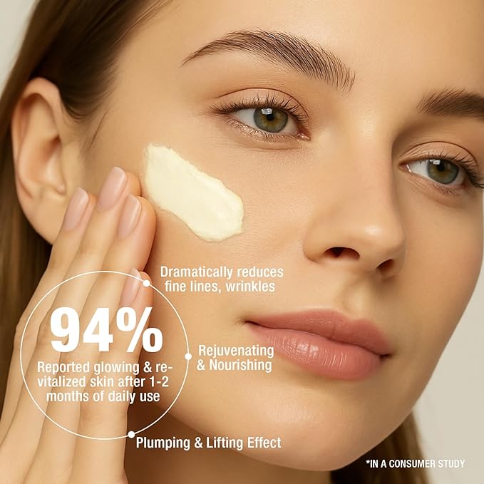 Face Moisturizer Retinol Cream For Face, Collagen Anti Aging Face Cream, Day-Night Neck Cream With Hyaluronic Acid, Wrinkle Cream For Women & Men Reduces Wrinkles, Dryness, 1.85 Fl. Oz