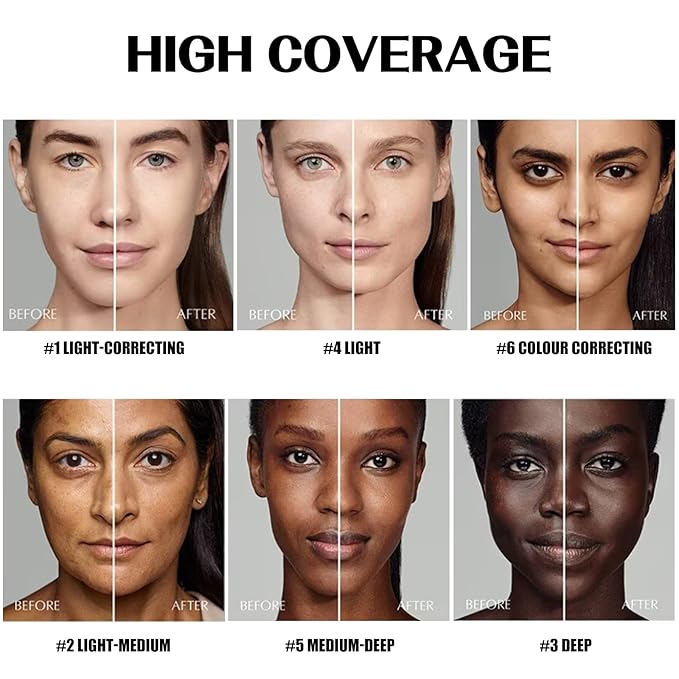 5 In 1 Multi-Use Correcting Concealer Palette,Waterproof Long Lasting Contour Palette,Professional Creamy Concealer Kit for Women,Easy to Create Full Coverage and Natural Finish.#5
