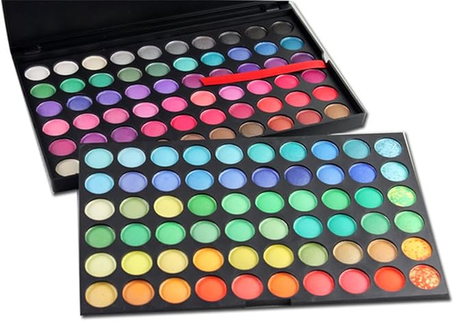 Pro 120 Colors Shimmer and Matte Eyeshadow Makeup Palette Cosmetic Contouring Kit #1 - Ideal for Professional and Daily Use