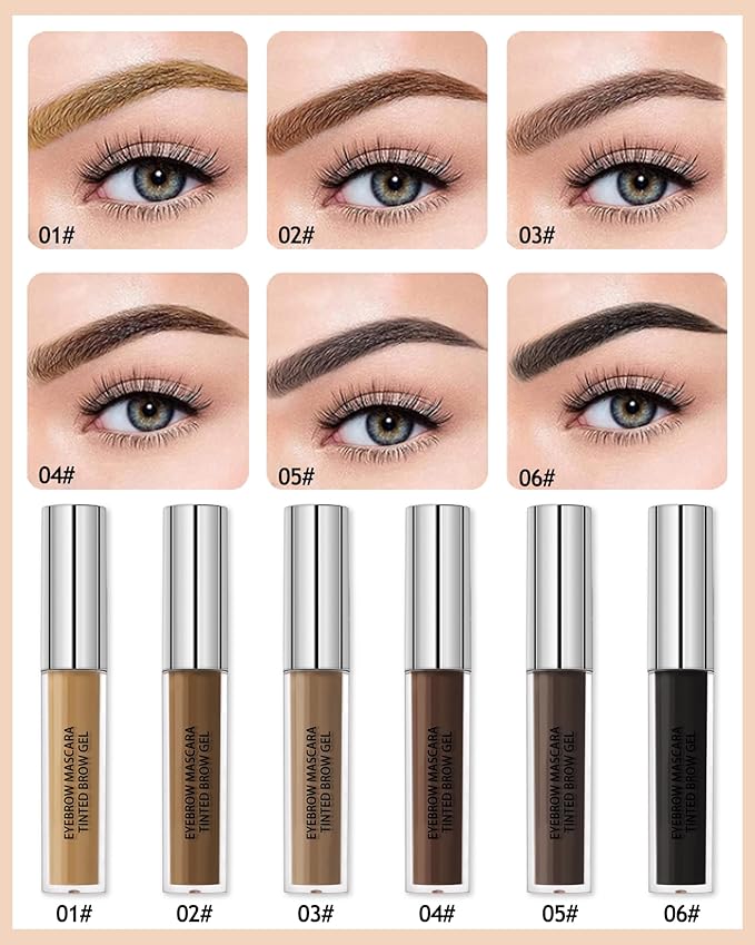 Waterproof Tinted Brow Gel-Long Lasting Smudgeproof Liquid Eyebrow Makeup,Eyebrow Mascara Tinted Brow Glue,Eye Brow Filler,Volumizing Enhance Brow Mascara,With Brow Razor Brush,Gift for Women-Blonde