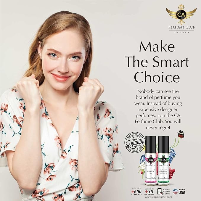 CA Perfume Impression of Paco R. Millionaire For Lady For Women Replica Fragrance Body Oil Dupes Alcohol-Free Essential Aromatherapy Sample Travel Size Concentrated Long Lasting Roll-On 0.3 Fl Oz-X2