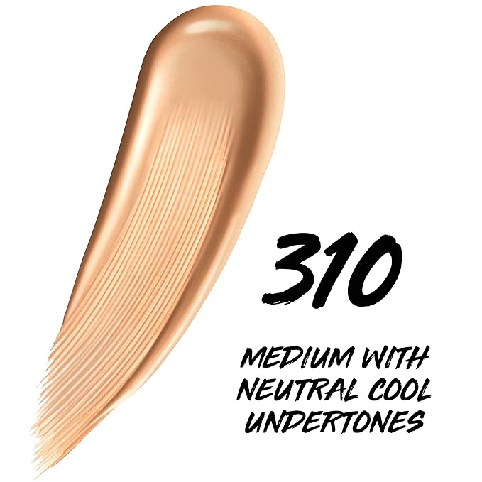 Maybelline Super Stay Up to 24HR Skin Tint, Radiant Light-to-Medium Coverage Foundation, Makeup Infused With Vitamin C, 310, 1 Count