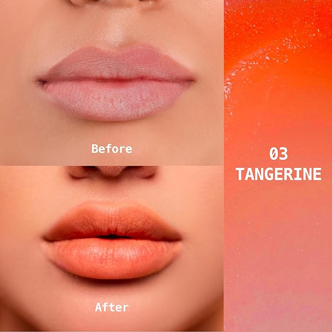 Ruby Kisses Balm Up Tinted Lip Balm, Non-Greasy Hydrating Formula, Nourishing Coconut Core & Vitamin E Infused, Lip Care with Natural Shine, Lightweight Sheer Color (Tangerine)