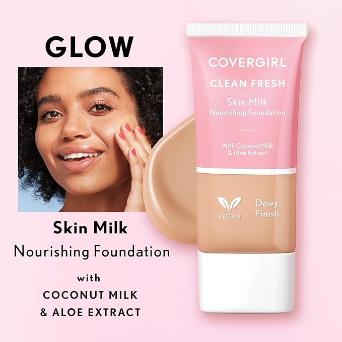 COVERGIRL, Clean Fresh Skin Milk Foundation, Medium/Tan, 1 Count (packaging may vary)