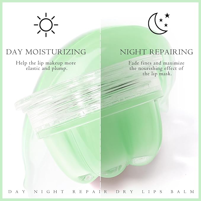 2Pc Jelly Lip Mask Overnight,Fruity Avocado Lip Sleeping Mask Day Night Repair Kawaii Lip Balm Hydrate Plump Dry Lip Scrubs Exfoliator,Lip Care Lip Moisturizer with Collagen-Avocado