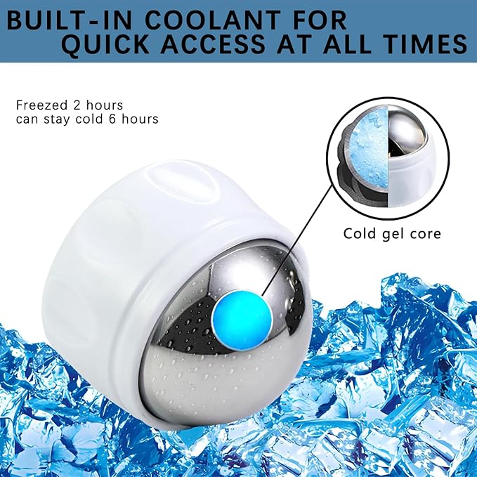 Cold Massage Roller Ball, Trigger Point Therapy, for Muscle & Myofascial Release, Deep Tissue Massage Pain Relief, Great Tool for Back/Neck Pain, Muscles Recovery
