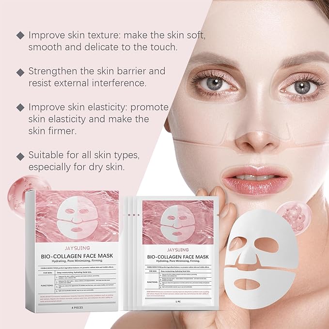 Retinol Collagen Face Mask – Korean Tightening Hydrogel Overnight Mask, Deep Moisturizing & Elasticity Boost, Long-Lasting Hydration & Brightening Skin (Deep Hydrating Mask)
