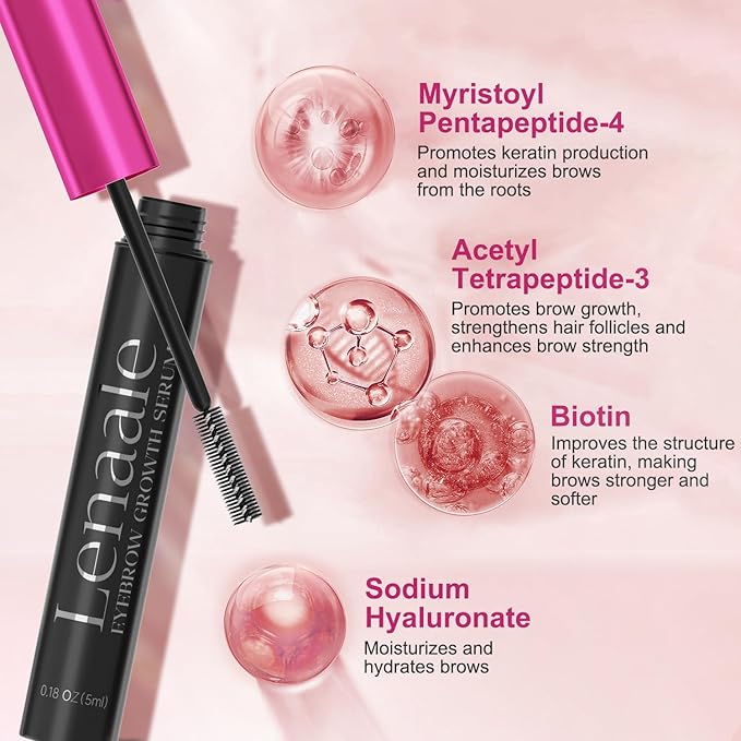 Eyebrow Growth Serum - Advanced Eyebrows Growth Enhancing for Women - Eye Brow Serum for Growth Thicker, Fuller, Naturally Beautiful Brows - 5mL