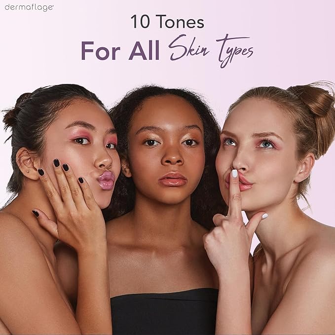 Dermaflage Waterproof Concealer Cream - Full Coverage, Matte Finish, Covers Dark Circles, Tattoos, Acne (Light)