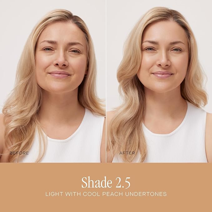 Summer Fridays Sheer Skin Tint - Tinted Moisturizer with Hyaluronic Acid - Helps Diminish Uneven Skin Tone - Sheer to Light Coverage - Shade 2.5 - Light with Cool Peach Undertones (1 Fl Oz)