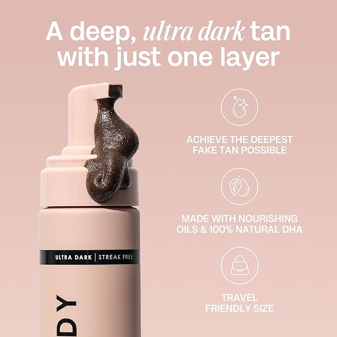 Bali Body Ultra Dark Self Tanner Mousse | Premium Sunless, Tanning Foam | Natural Green-Based Self Tan | Instant Bronze Fake Tan for All Skin Types, Vegan & Cruelty Free (100ml/3.4 fl oz)