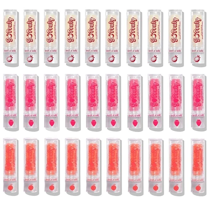 wet n wild Perfect Pout So Pouty Shine Tinted Lip Balm Coconut Flavored, Hyaluronic Acid, Vegan Collagen, Moisturizing For Dry Lip Care, Clear (Pack of 2)