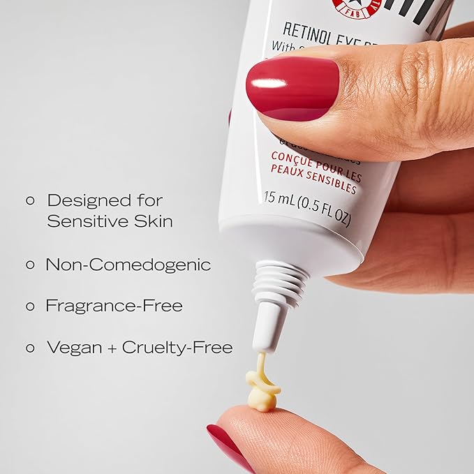 First Aid Beauty Retinol Eye Cream with Squalane + Ceramides – Visibly Smooths Fine Line & Wrinkles Around the Eyes – 0.5 oz.