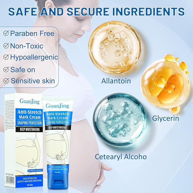 Stretch Mark Removal, Stretch Mark Cream for Pregnancy, Scar Removal Cream Deep Stretch Mark Removal, Belly Butter for Pregnant Women To Prevent And Repair Maternity Stretch Marks Scar 2.82 Oz