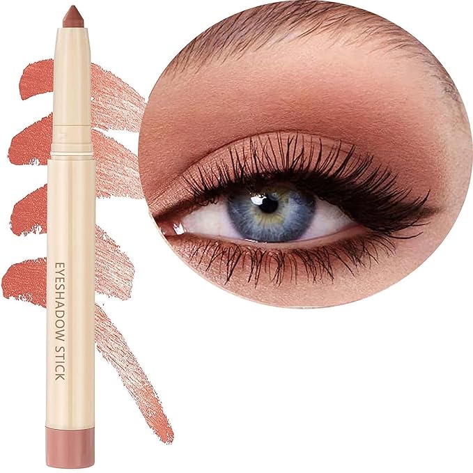 Enthusiasm Matte Eyeshadow Stick, Cream Eyeshadow Pencil, Long Lasting Waterproof Eye Shadow, High Pigment Hypoallergenic Highlighter Stick - Create Multi-Dimensional Eyes Look