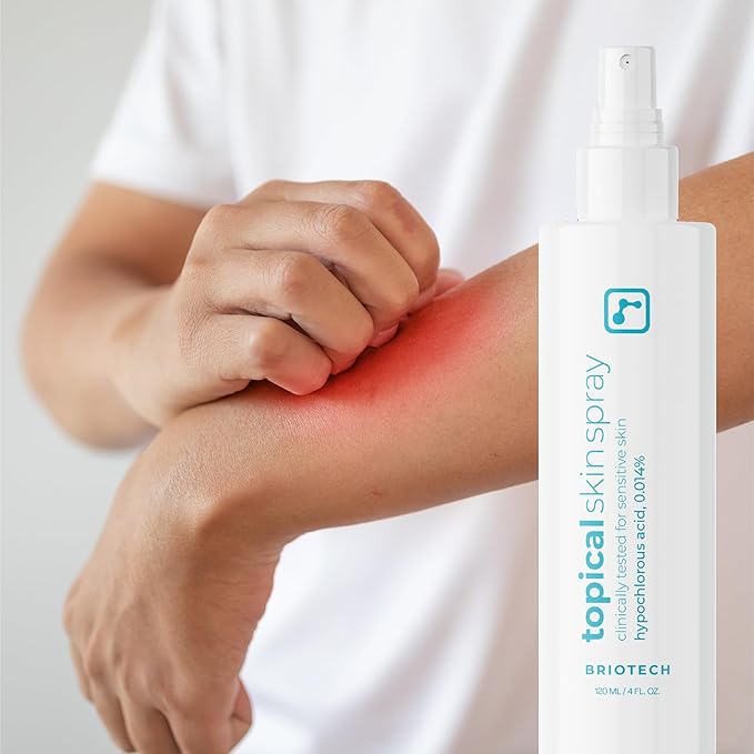 BRIOTECH Topical Skin Spray, Hypochlorous Acid for Sensitive Skin, HOCl Facial Mist, Full Body Support Against Irritation, Calm Redness, Soothe Foot & Scalp, 1 Gallon Refill (1 Pack)