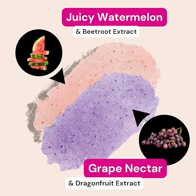 Minimo Candy Lip Exfoliator Scrub & Moisturizer - Lip Scrubber Exfoliator- Lip Brightening For Dark Lips Smoker| Removes Dead Skin from Dry Chapped Lips - Nourishes & Hydrates(1 oz) Pack Of 2