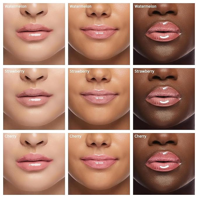 3 PCS Bee Lip Balm Honey Pot, Watermelon & Cherry & Strawberry Lip Mask Overnight Propolis Moisturizing Lip Balm Hydrating Prevention Dry and Crack Lip Scrubs Exfoliator Lip Wrinkle Care (Set C)