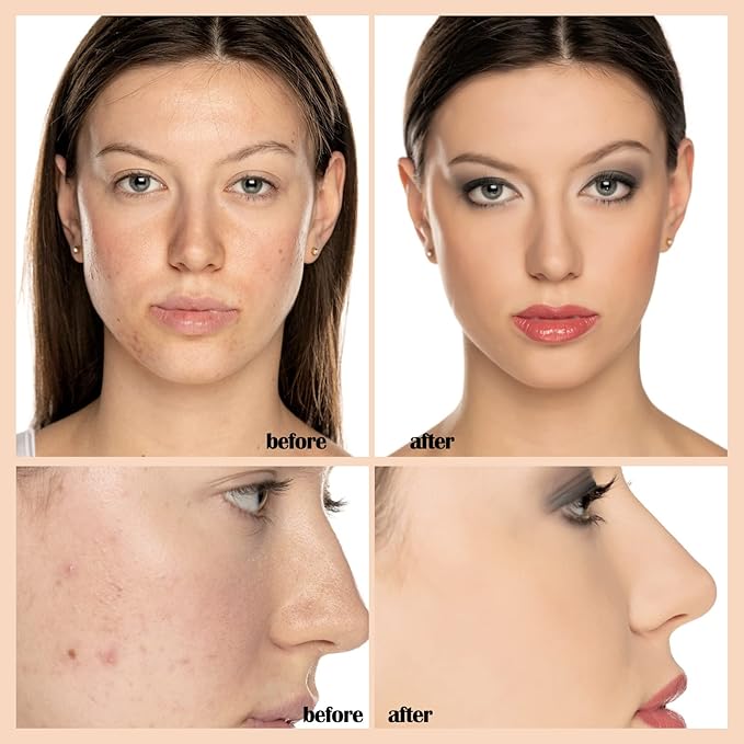 PHOERA Foundation Makeup Naturally Liquid Foundation Full Coverage Mattle Oil-Control Concealer 8 Colors Optional,Great Choice For Gift (#103 Warm Peach,30ml)