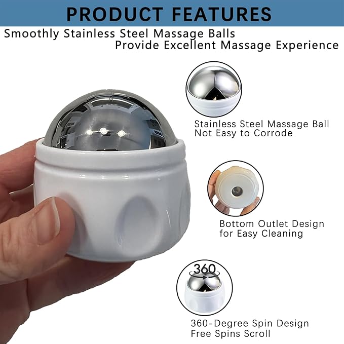 Cold Massage Roller Ball, Trigger Point Therapy, for Muscle & Myofascial Release, Deep Tissue Massage Pain Relief, Great Tool for Back/Neck Pain, Muscles Recovery