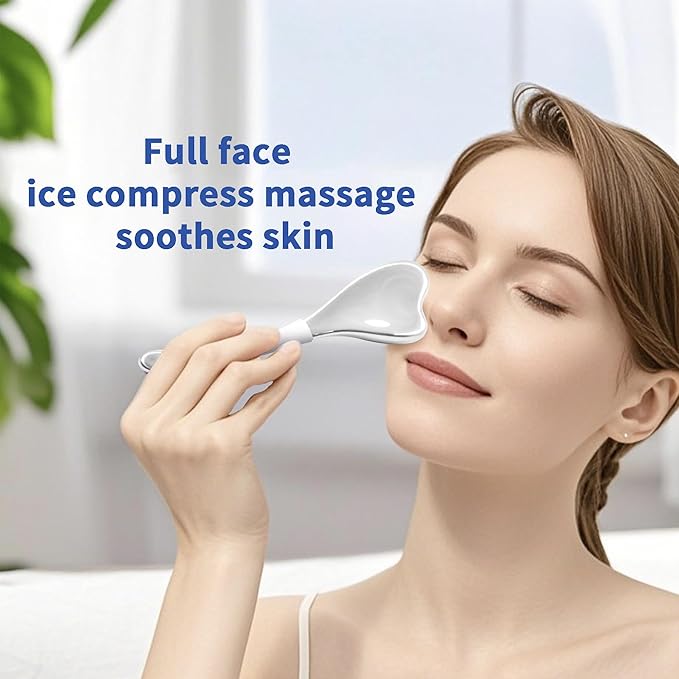 Ice Globes for Face & Eyes, Unbreakable Stainless Steel Cryo Massagers for Skincare Routines, Multifunctional Cold Roller Cooling Globes for Puffiness, Sagging Skin, Fine Lines, and Facial Relaxation