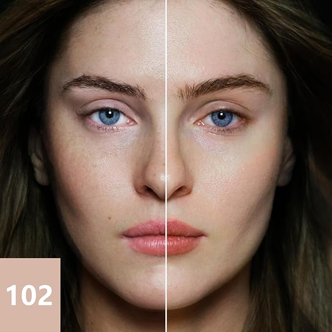 Liquid Foundation Makeup Natural True Skin Tone Full Coverage Concealer Flawless Complexion Blendable Longwear, 102, 1 fl. oz.