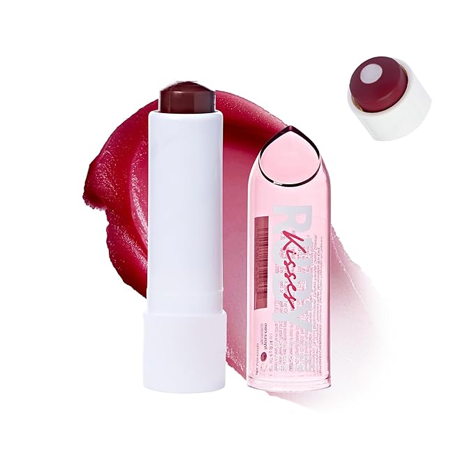 Ruby Kisses Balm Up Tinted Lip Balm, Non-Greasy Hydrating Formula, Nourishing Coconut Core & Vitamin E Infused, Lip Care with Natural Shine, Lightweight Sheer Color (Plum)