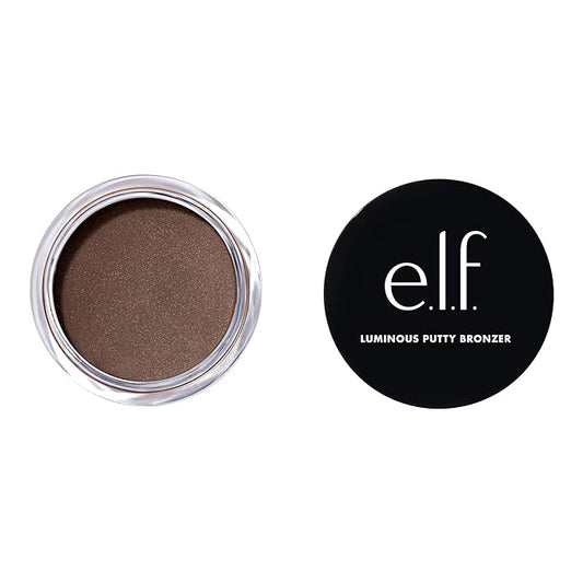 e.l.f. Luminous Putty Bronzer, Lightweight Putty-to-Powder Bronzer For A Radiant, Glowing Finish, Highly Pigmented, Vegan & Cruelty-Free, Island Hopping
