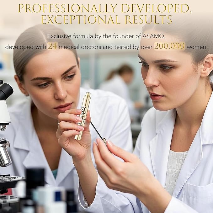 Eyelash Growth Serum – 15 Plant Extracts for Longer, Denser & Robust Lashes,Boosts Natural Lash Development,eyelash serum,Enhance Natural Beauty, Hypoallergenic Oil Free,lash growth serum（PURE GOLD）