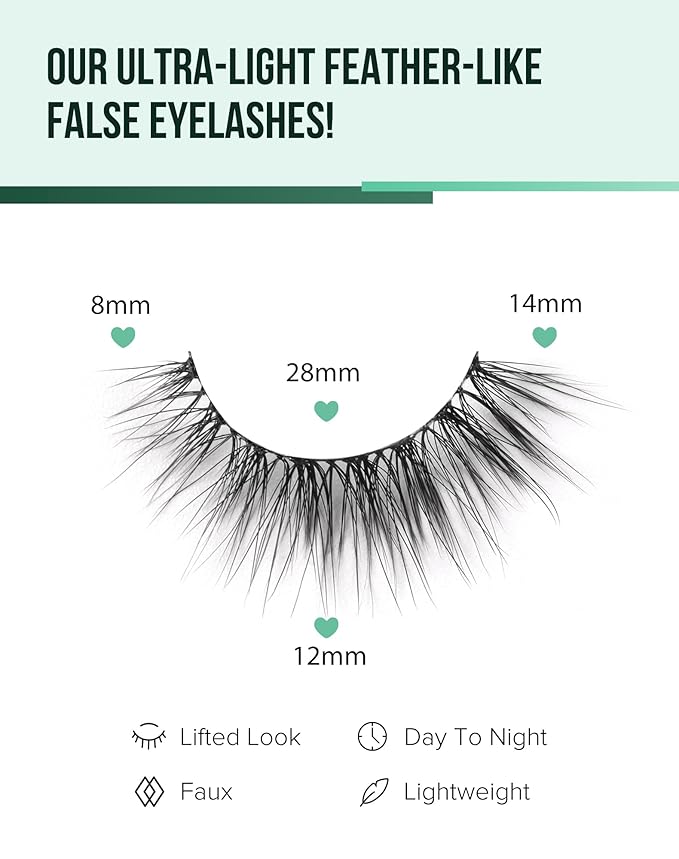 Eyelashes Natural Look Strip Lashes Wispy Natural Mink Lashes Volume Lash Fluffy Fake Eyelashes C Curl False Lashes Thick Eyelashes 7 Pairs