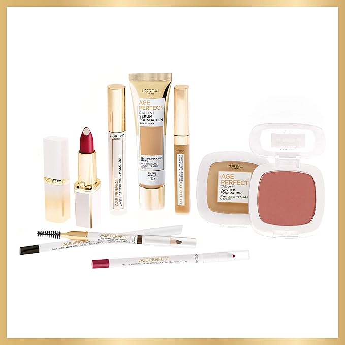 L'Oreal Paris Age Perfect Creamy Powder Foundation Compact, 335 Perfect Beige, 0.31 Ounce