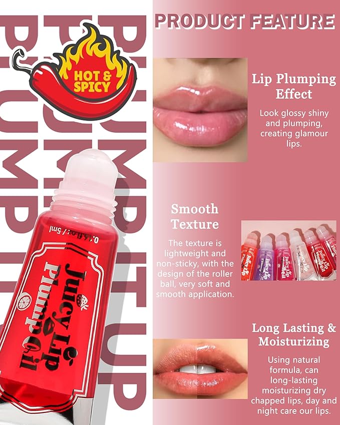 Plumping Lip Oil Kit-3Pcs Hydrating Glossier Tinted Lip Gloss,Long Lasting Lip Plumper and Pout Booster LIpgloss, Moisturizing Non-Sticky Natural Fuller Lip Tint Stain, Makeup Gift for Women-Set A