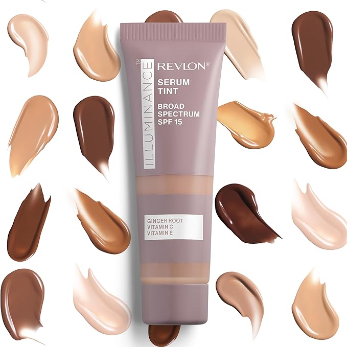 Revlon Illuminance Tinted Serum, Triple Hyaluronic Acid, Evens Out Skin Tone Over Time and Hydrates All Day, SPF 15, 113 Ivory Beige, 0.94 fl oz.
