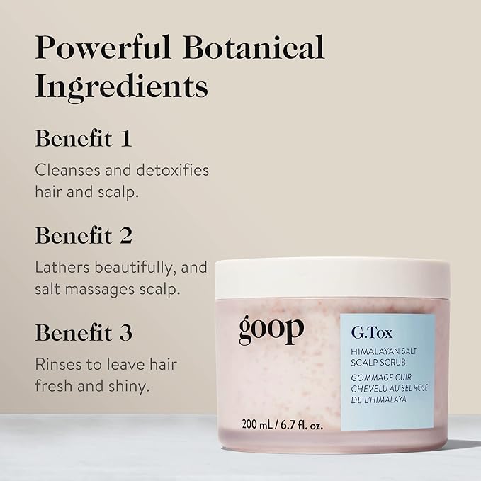 goop Beauty Scalp Scrub Shampoo | Exfoliator to Dexofiy & Purify | Himalayan Salt & Rosehip Oil | Cleanses Hair of Product Buildup | 6.7 fl oz