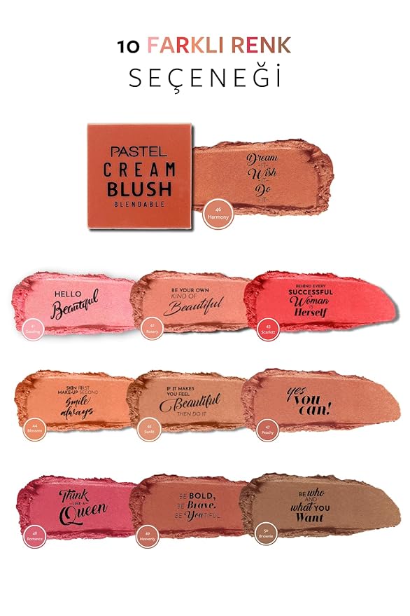 Pastel Cream Blush 46 | Fresh | Healthy & Natural Look | Ligh Weighted Formula | Sebum Control Richly Pigmented | Easily Blendable | Long Lasting | Semi Matte | 0.18 oz.