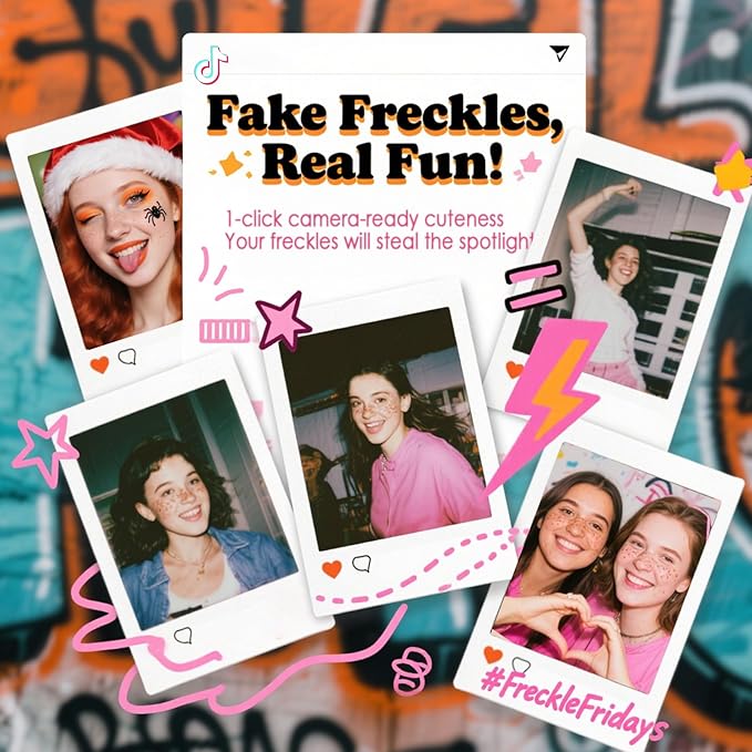 Faux Freckle Pen Waterproof – Faux Freckles Maker for Natural Sun-Kissed Look, Quick-Dry & Long-Lasting, Easy One-Press Application, Cute & Trendy Gift for Women & Girls - 02 Medium