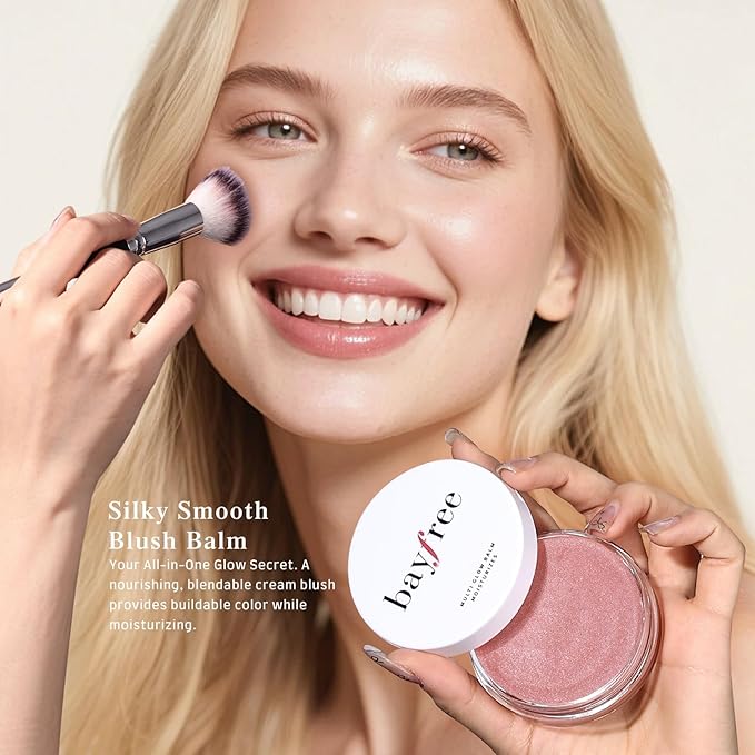 Multi Glow Balm Set, Cream Blush with Double-ended Brush, Radiant Finish, Hydrating, Creamy, Radiant Finish, Lightweight & Blendable Color, Face Balm