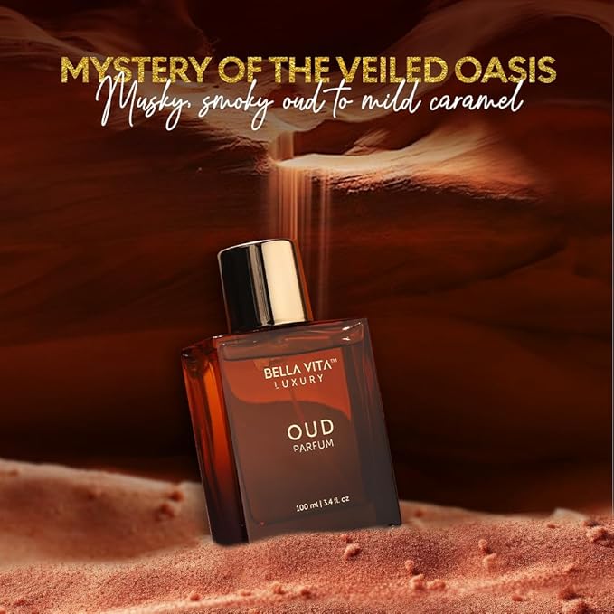 BellaVita Luxury Oud Unisex Perfume (3.4 fl.oz) | Premium Men & Women Parfum Fragrance | Warm Vanilla Perfume Oil | Long-Lasting & Warm Woody Arabic Parfum | Vegan & Cruelty-Free