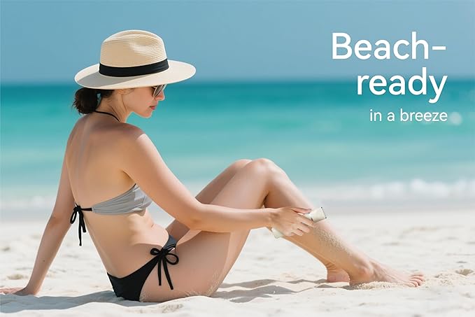 3-in-1 Electric Razor for Women - Waterproof Bikini Trimmer,Rechargeable Electric Shaver for Lady,Pubic Hair Trimmer Women,Personal Trimmer Groomer for Body Hair (Cream, LY-2)