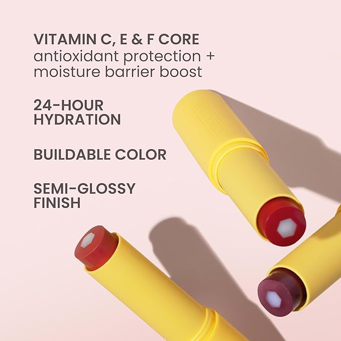 Burt’s Bees Back to School Gift Ideas, Tinted Boosted Balm, Cheeky Cherry, Hydrating Tinted Lip Balm with Vitamin C, E, and F Core, 24 Hour Lip Moisturizer, 100% Natural Origin, 1 Count, 0.16oz