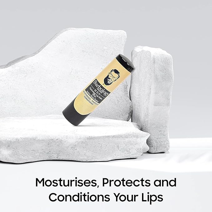 Men's Moisturizing Lip Balm for Chapped Lips with Organic Moroccan Argan Oil, Lightweight Formula Leaves Zero Residue, 0.17oz (Pack of 1)