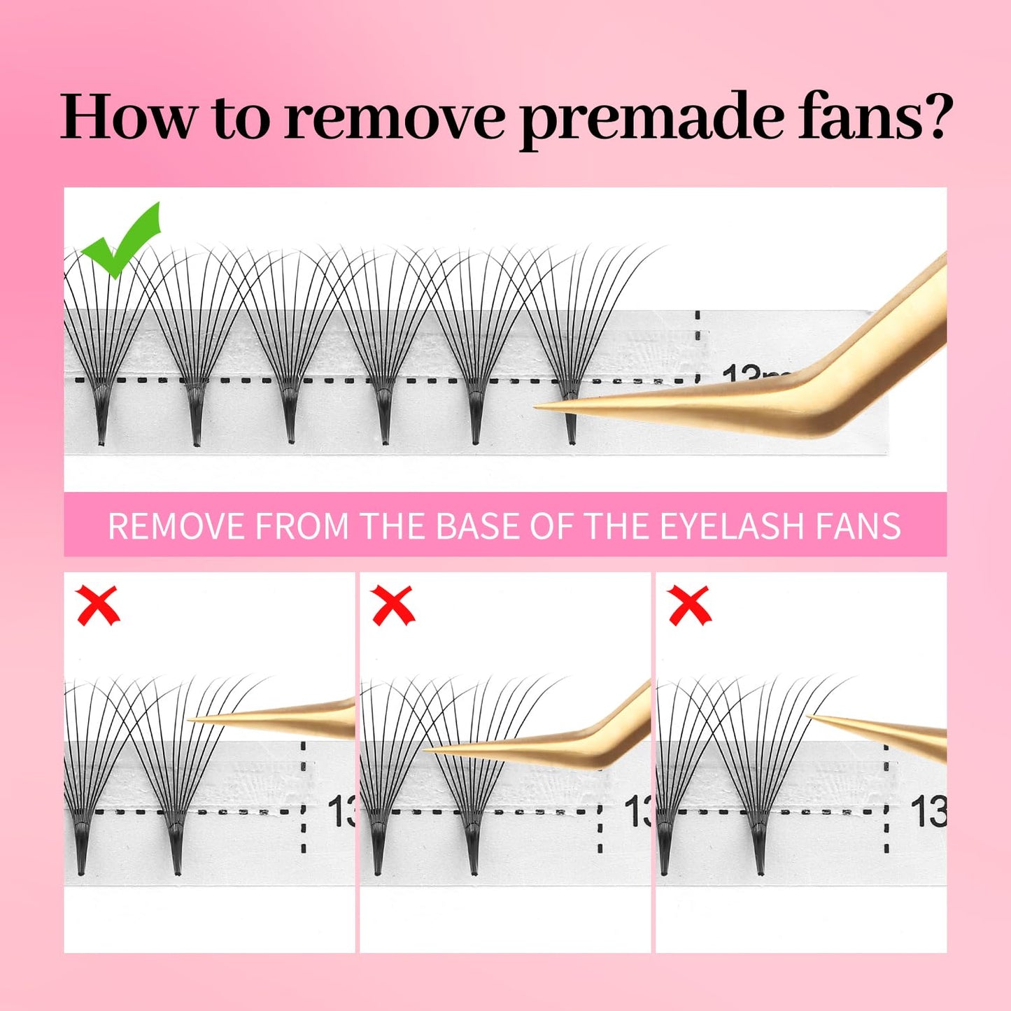 Premade Fans Eyelash Extensions 14D Volume Lash Extensions 0.03 Thickness Eyelash Extension D Curl Premade Lash Fans Mix 9-16mm Fluffy Soft Handmade Lash Fan(14D-0.03-D,9-16mm)