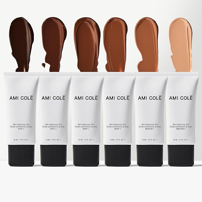 AMI COLÉ Skin-Enhancing Tinted Moisturizer (Medium 2), tinted moisturizer for face, bb cream, skin tint, face makeup