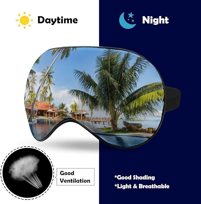 Custom Personalized Sleep Eye Mask Add Any Photo Text Logo Design Your Own Soft Blindfold Eyemask Blackout Eye Cover for Men Women Home Travel Offices, Indigo, 8.1"x4.1"